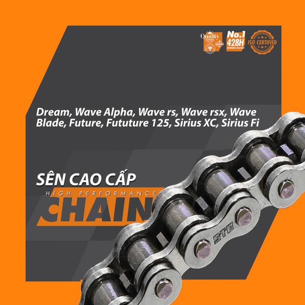 Bộ nhông sên dĩa STB cho Xe Sirius Fi 115cc 428HDS STB black edition