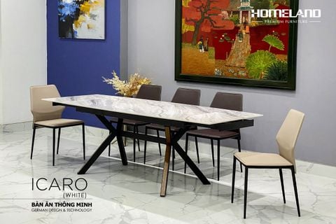 BÀN ĂN THÔNG MINH KÉO DÀI ICARO + 4 GHẾ COCO