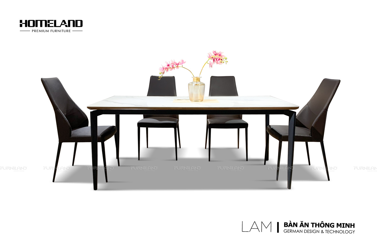 BỘ BÀN ĂN THÔNG MINH LAM + 4 GHẾ BASIL