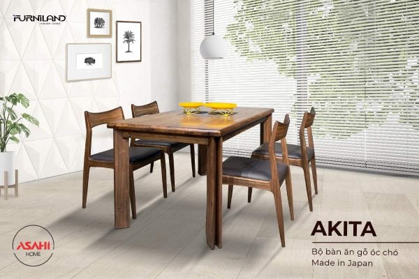 Bộ bàn ăn gỗ óc chó