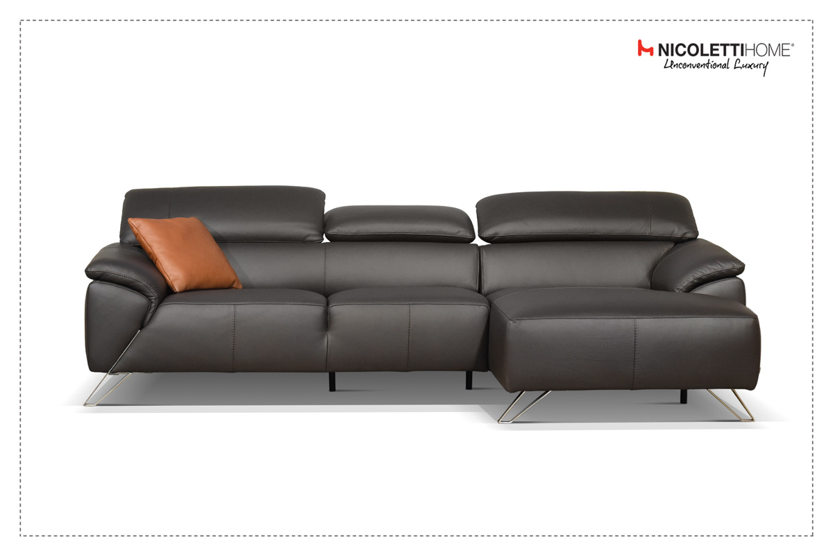 Sofa cao cấp Tesla góc trường kỷ - Sofa nhập khẩu Italia - Da thật 100%