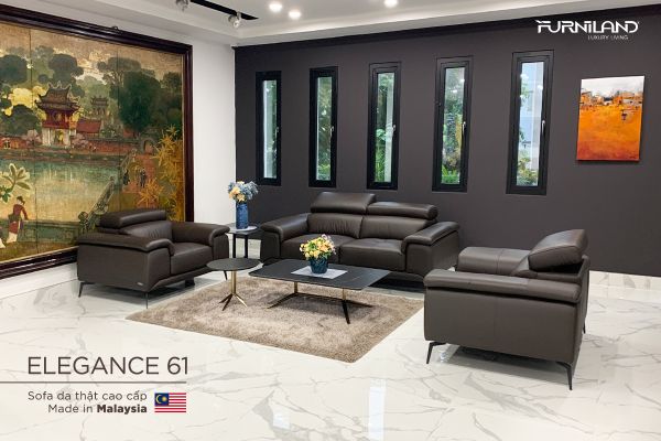 Elegance 61 - Sofa da - Sofa nhập khẩu - Sofa Malaysia - Sofa Giá Rẻ