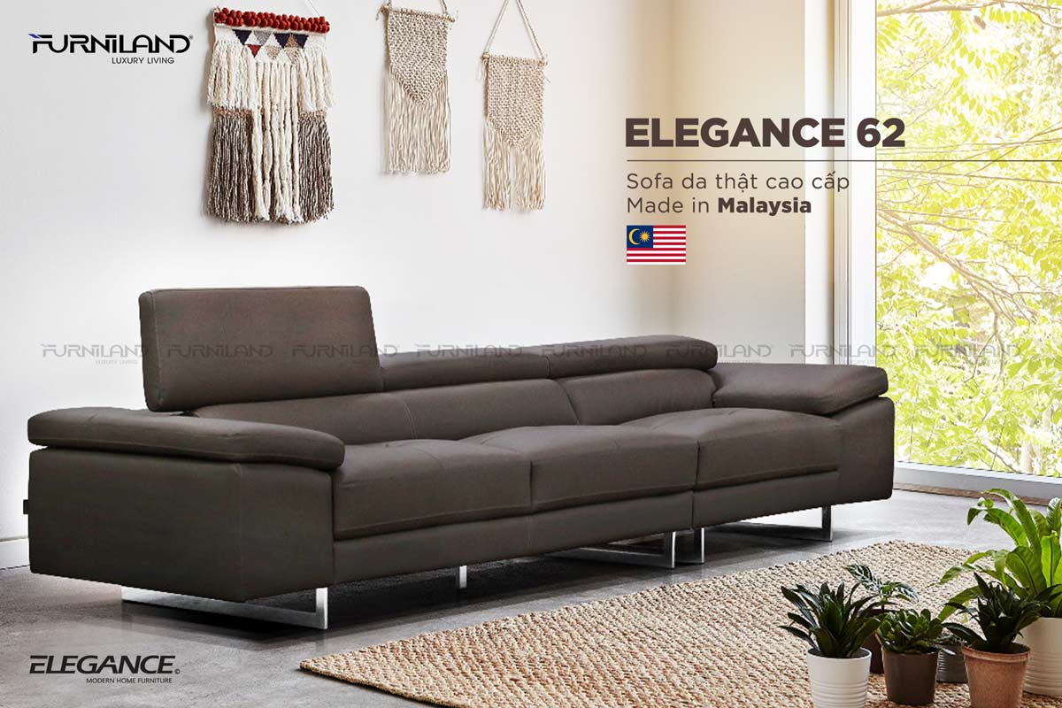 Elegance 62 - Sofa da - Sofa nhập khẩu - Sofa Malaysia - Sofa Giá Rẻ