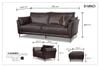 sofa nhập khẩu Cannes băng 3 kích thước 2m12