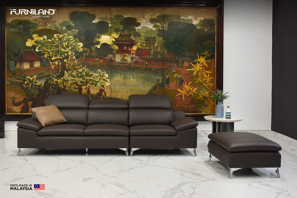 SOFA BĂNG 4 ELEGANCE 66 - SOFA DA THẬT NHẬP KHẨU MALAYSIA