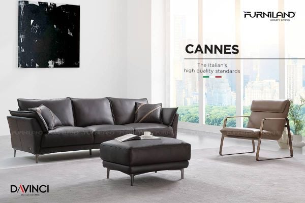 Sofa da bò nhập khẩu Italia – Cannes