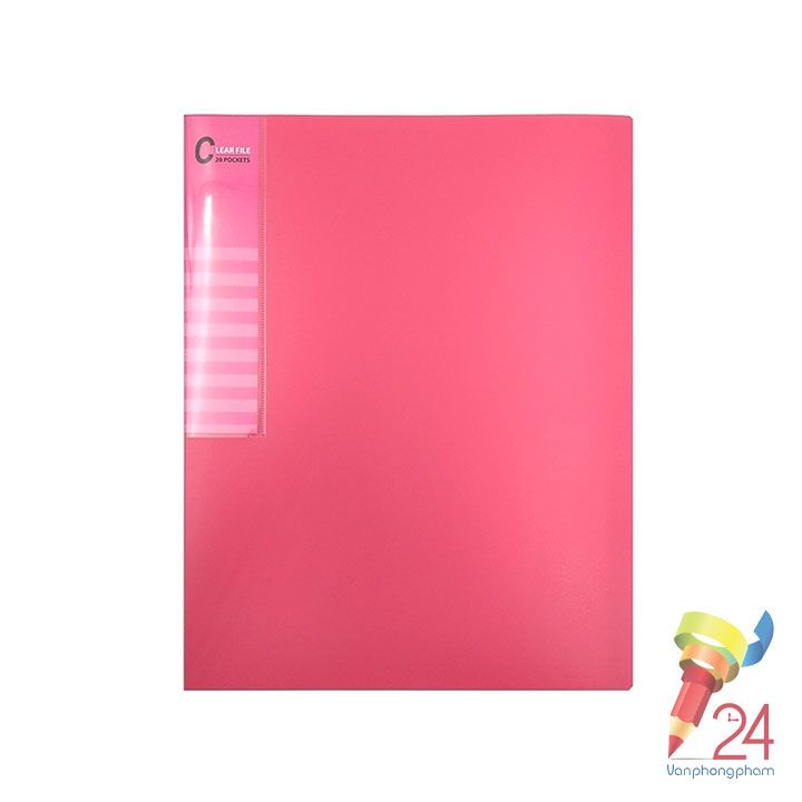 File 20 lá Plus màu hồng 82-V053