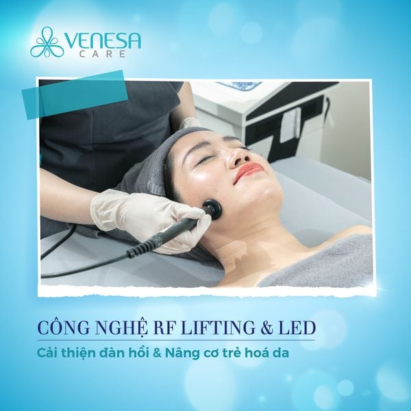 Trắng da căng bóng  RF-LED (Gói RF-Lifting + LED + Mặt nạ) - 1 buổi
