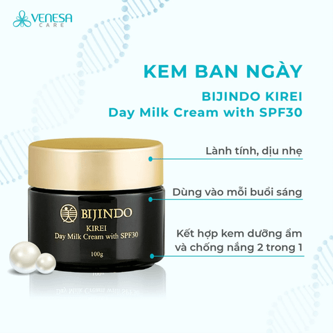 [Quà tặng khuyến mãi] BIJINDO KIREI Day Milk Cream with SPF30 - Kem ban ngày Bijindo Kirei