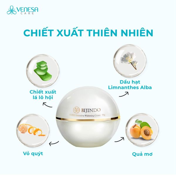 Kem Dưỡng Trắng Da Chuyên Sâu BIJINDO KIREI Intensive Whitening Cream 50g