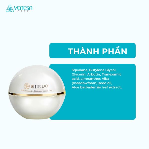 Kem Dưỡng Trắng Da Chuyên Sâu BIJINDO KIREI Intensive Whitening Cream 50g
