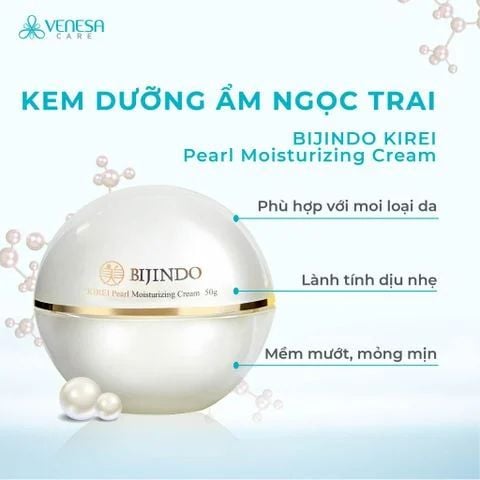 Kem Dưỡng Đêm Ngọc Trai BIJINDO KIREI Pearl Moisturizing Cream 50g (BJD)