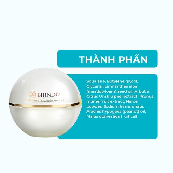 Kem Dưỡng Đêm Ngọc Trai BIJINDO KIREI Pearl Moisturizing Cream 50g
