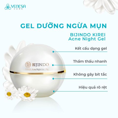[Quà tặng khuyến mãi] BIJINDO KIREI Acne Night Gel - Gel dưỡng ngừa mụn Bijindo kirei