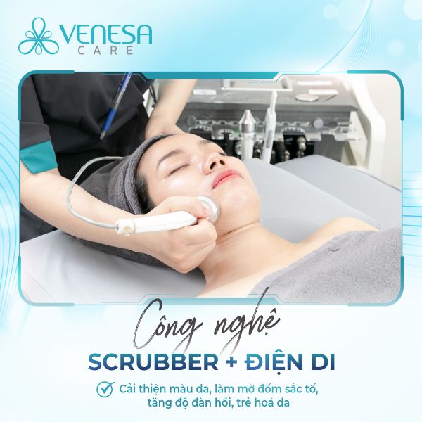 Da sáng căng bóng dịu nhẹ (Gói Scrubber + Điện di) - 1 buổi