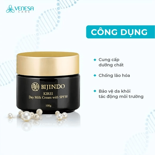 Kem Ngày BIJINDO KIREI Day Milk Cream with SPF30 100g (BJD)