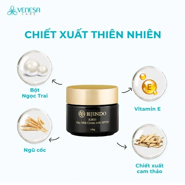 Kem Ngày BIJINDO KIREI Day Milk Cream with SPF30 100g (BJD)