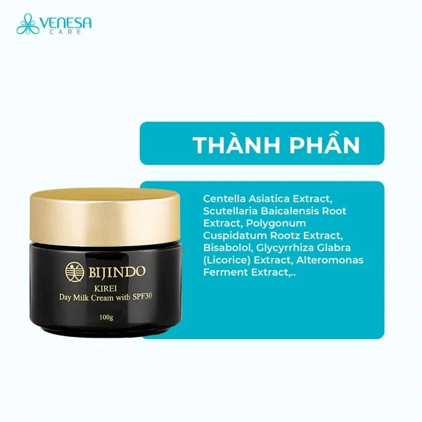 Kem Ngày BIJINDO KIREI Day Milk Cream with SPF30 100g (BJD)