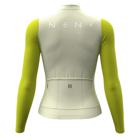 Áo đạp xe dài tay nữ NENK WOMEN'S ELITE LS Jersey Kline màu vàng nhạt