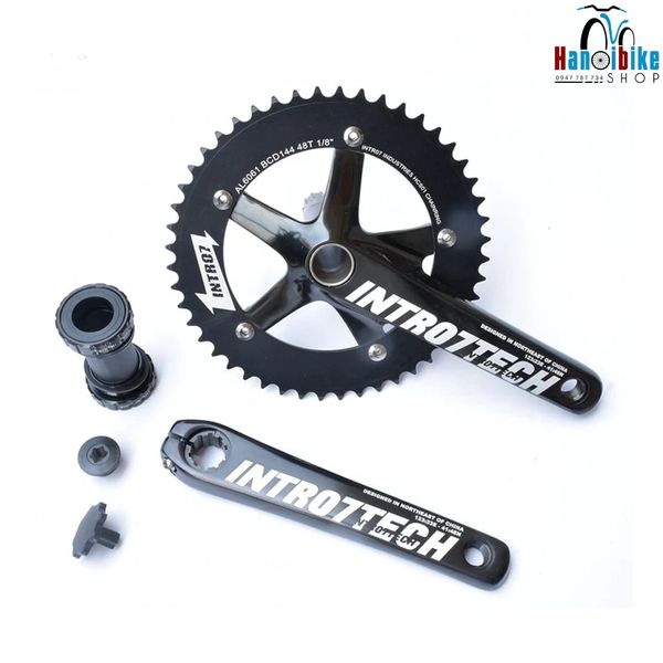 Đùi đĩa INTRO7TECH trục rỗng kèm BB BCD 144 48T – Hanoibike shop