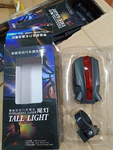 Đèn hậu laze chia làn hình xe đạp Tall Light