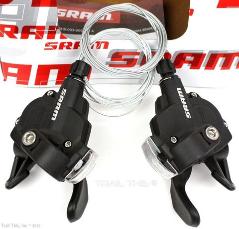 Tay bấm xả Sram X4 bên trái 3 speed