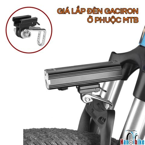 Giá lắp đèn chân Gaciron Deemount gắn ở phuộc trước xe đạp địa hình