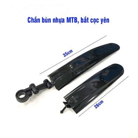 Chắn bùn MTB ngắn màu đen bóng tốt