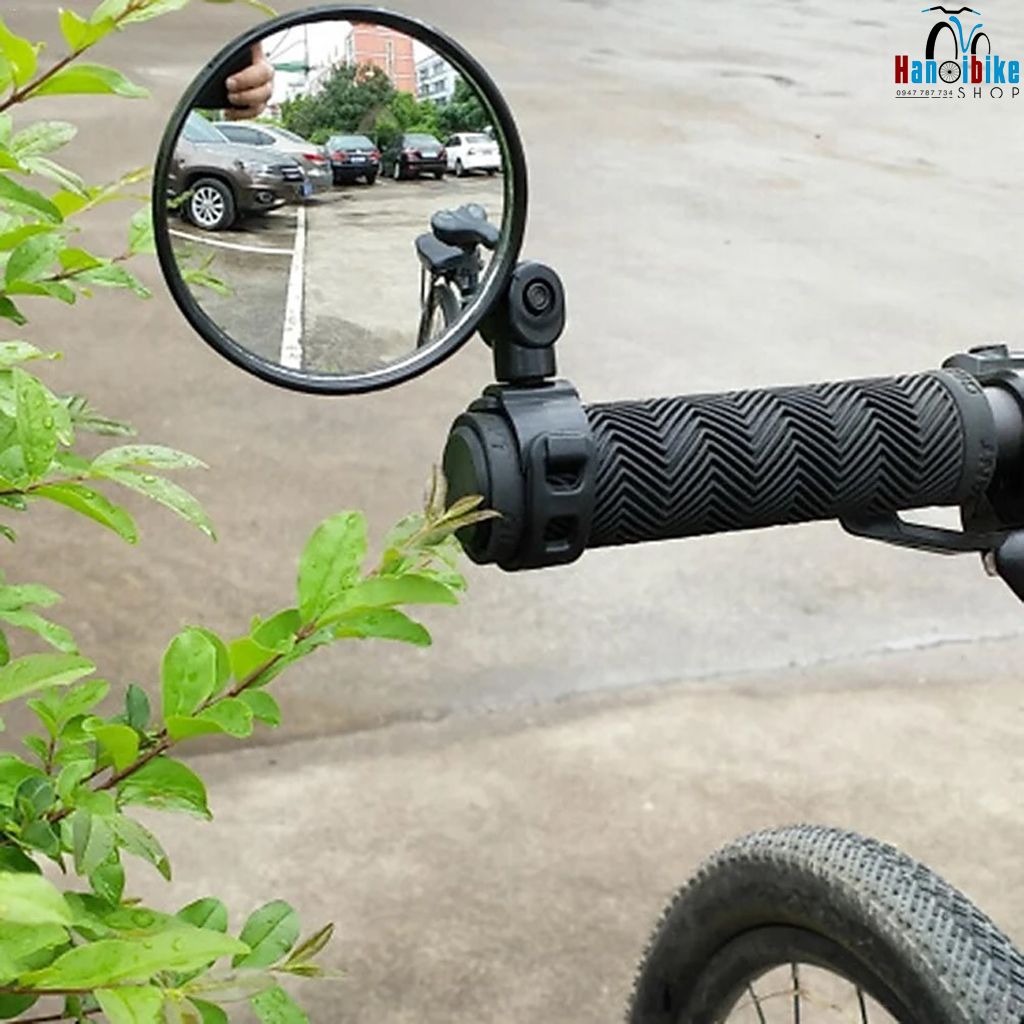 Gương chiếu hậu tròn cho xe đạp thể thao xoay 360 độ – Hanoibike shop