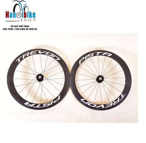 Vành carbon Fixed Gear nan hoa vân 3k PISTA TREVON