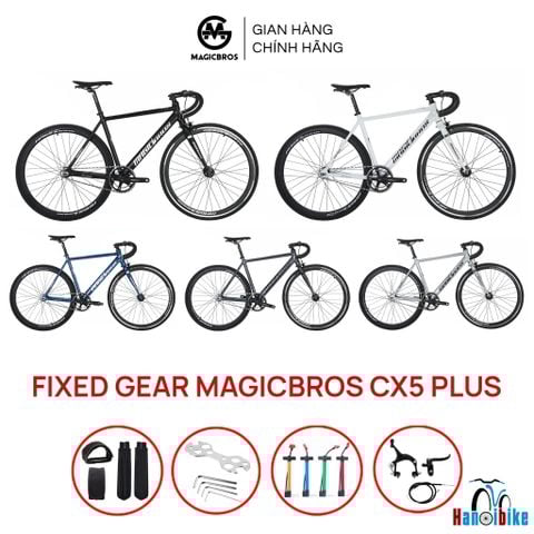 Xe đạp Fixed Gear Magicbros CX5 PLUS khung nhôm kèm phanh phụ