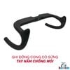 Ghi đông cong carbon cho xe đạp có góc tỳ nắm chống mỏi mẫu 02
