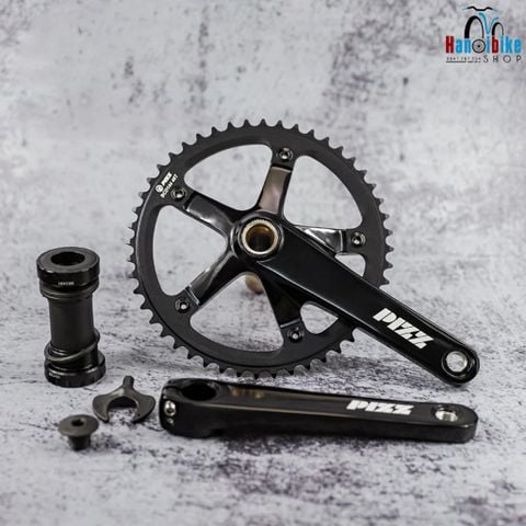 Bộ đùi đĩa xe đạp Fixed Gear 1 tầng PIZZ BCD144 kèm BB