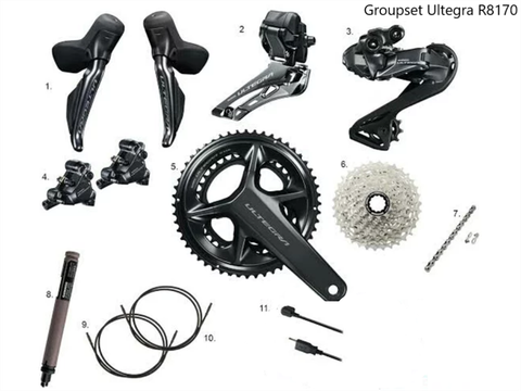 Bộ Group Điện Shimano Ultegrar 8170 không có đĩa + không BB