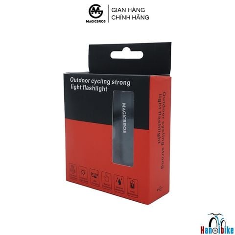 Đèn trước gắn ghi đông xe đạp Magicbros 600 lumens có chân gắn Gopro