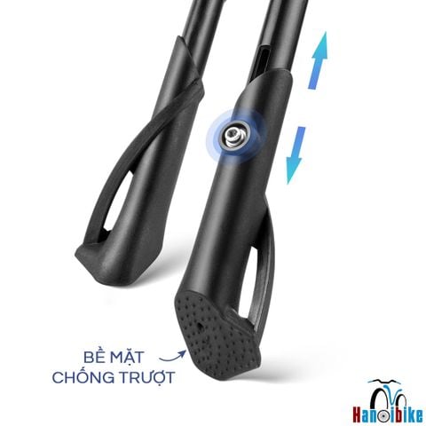 Chân chống tăng giảm khoảng cách 2 ốc 4cm cho xe đạp mẫu 01 loại to