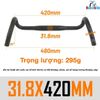 Ghi đông cong Gravel nhôm UNO HB FL12 gắn cho xe đạp Road, Fixed Gear