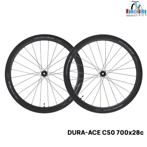 Vành carbon xe đạp Road DURA-ACE C50 700x28c may ơ nhôm phanh đĩa thả trục lớn chính hãng cà mã