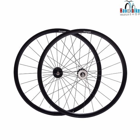 Vành bộ xe đạp Fixed Gear AOEAGLE 700c trước sau kèm sẵn líp