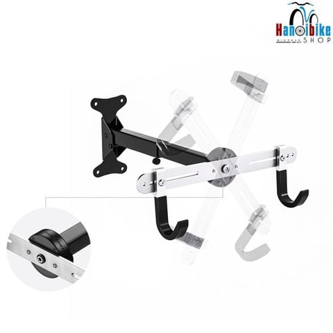 Móc treo xe đạp dọc trên tường gọn gàng trang trí bắt mắt, tiết kiệm diện tích