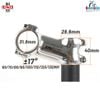 Potang xe đạp nhôm UNO góc nghiêng 17 độ 31,8mm cho Fixed Gear, MTB, Road