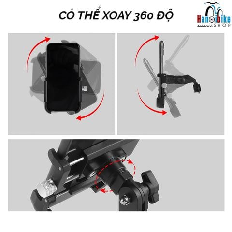 Giá đỡ điện thoại West Biking gắn nắp potang xoay 360 độ