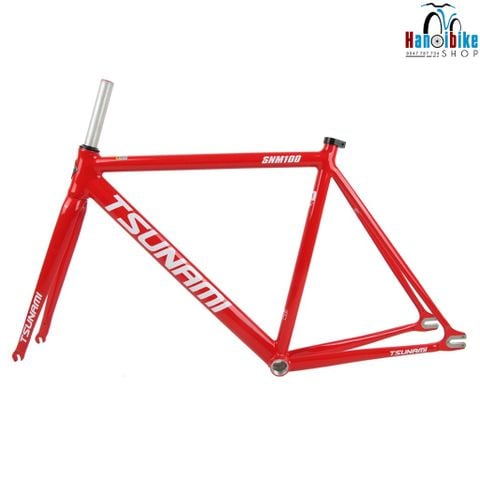 Khung xe đạp Fixed Gear Tsunami SNM100 đỏ