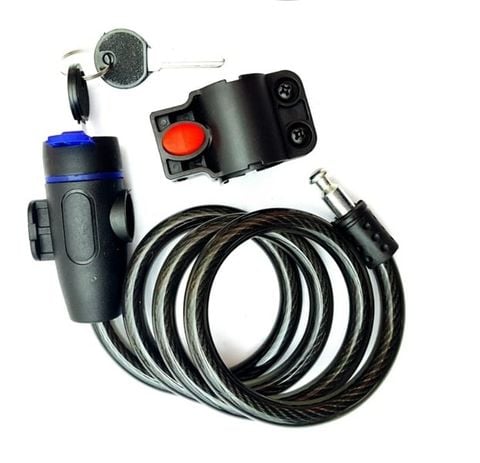 Khóa dây có chìa trong túi vỉ đỏ Noname mẫu 01