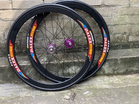 Vành Fixed gear 4cm hub JOYTEC kèm lốp