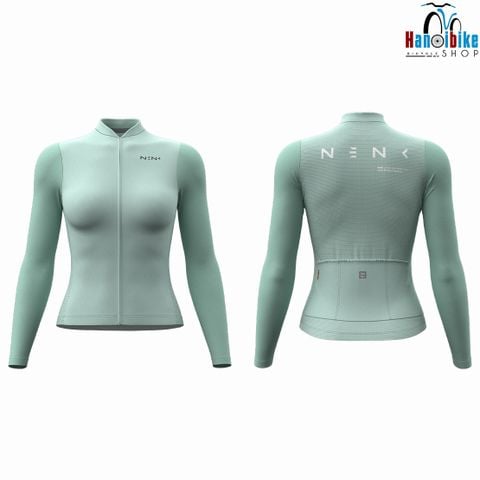 Áo đạp xe dài tay nữ NENK WOMEN'S ELITE LS Jersey Kline màu xanh nhạt