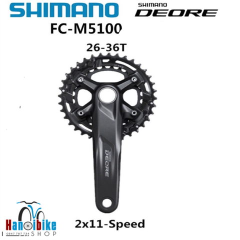 Đùi đĩa Shimanno Deore 2 tầng CS M5100