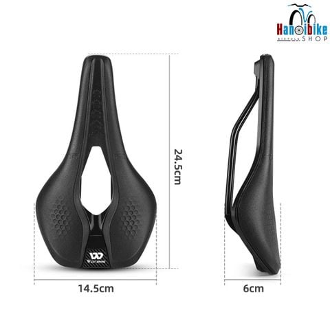 Yên xe đạp in 3D West Biking 08011888B đệm xốp êm nhẹ có rãnh giữa cho xe đạp MTB, Road, Fixed Gear