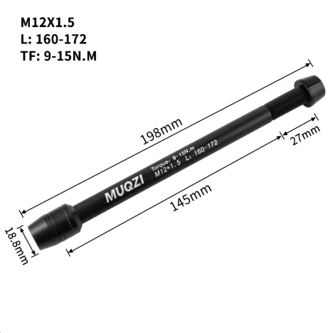 Trục sau xe đạp MUQZI cho xe road phanh đĩa độ để lắp rulo kẹp
