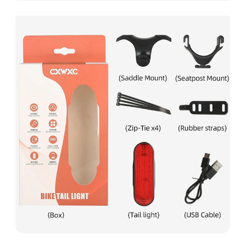 Đèn hậu CXWXC cài yên + bắt cọc yên mã CXW004